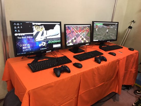 こちらは河原電子ビジネス専門学校の出展。学校内で3Dゲームの開発も!
